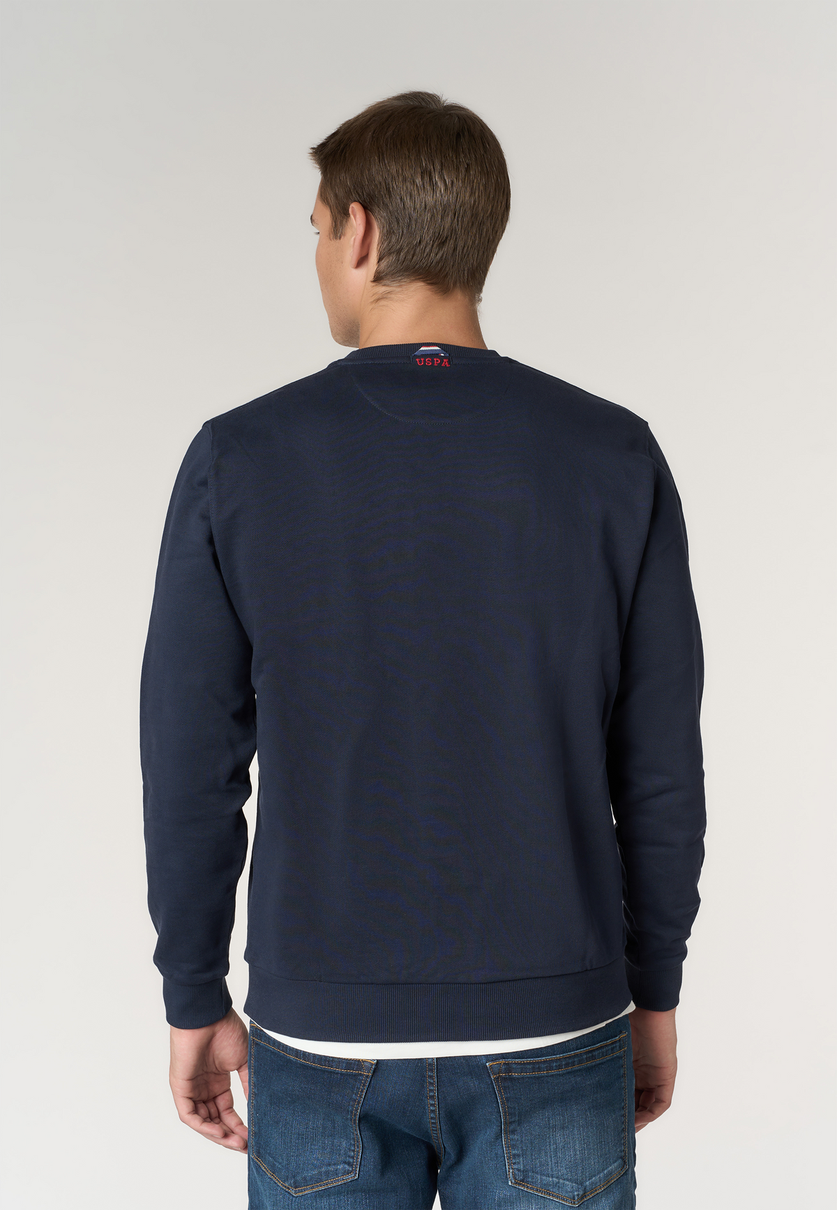 Felpa girocollo in cotone con logo