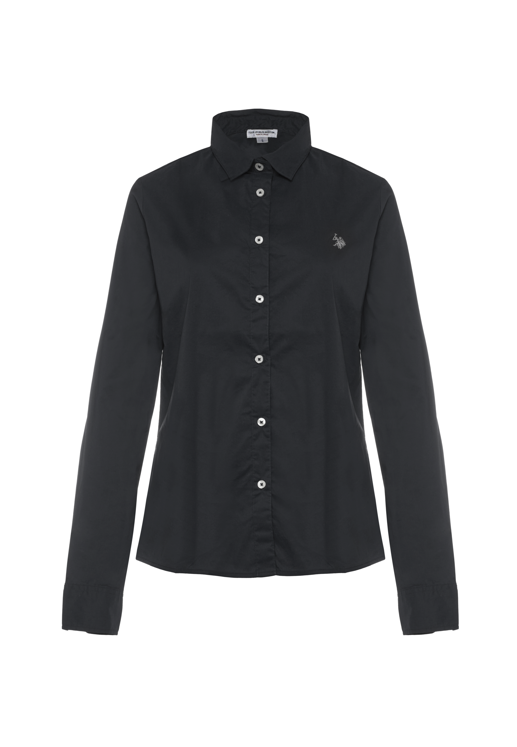 Camicia slim fit da donna con ricamo