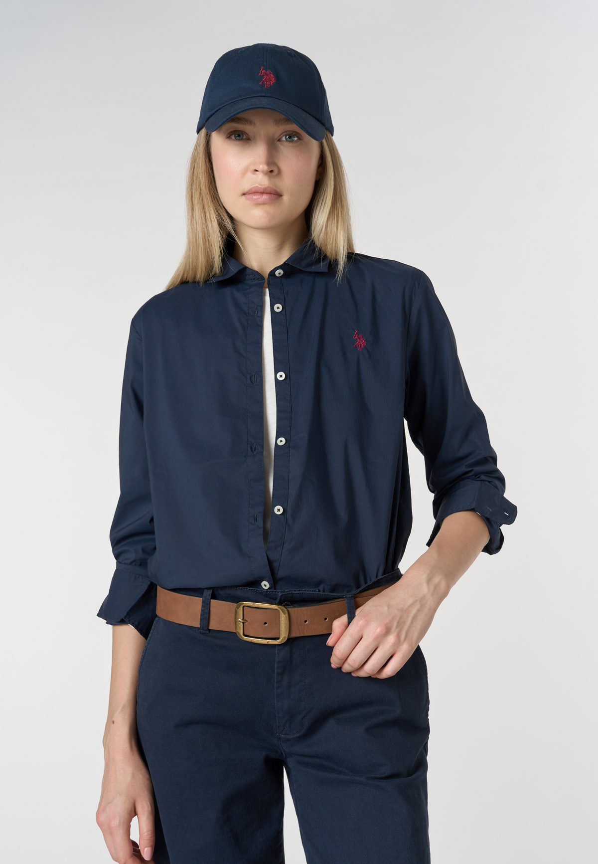 Camicia da donna in cotone stretch