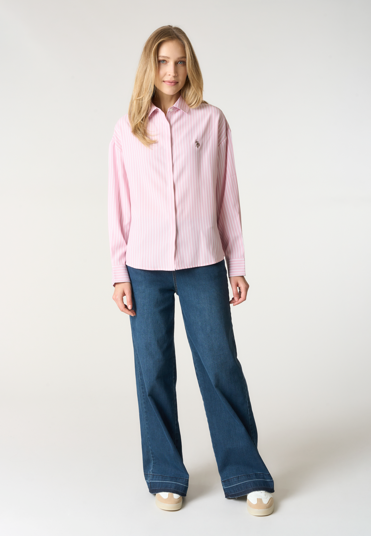 Camicia a righe verticali con vestibilità oversize