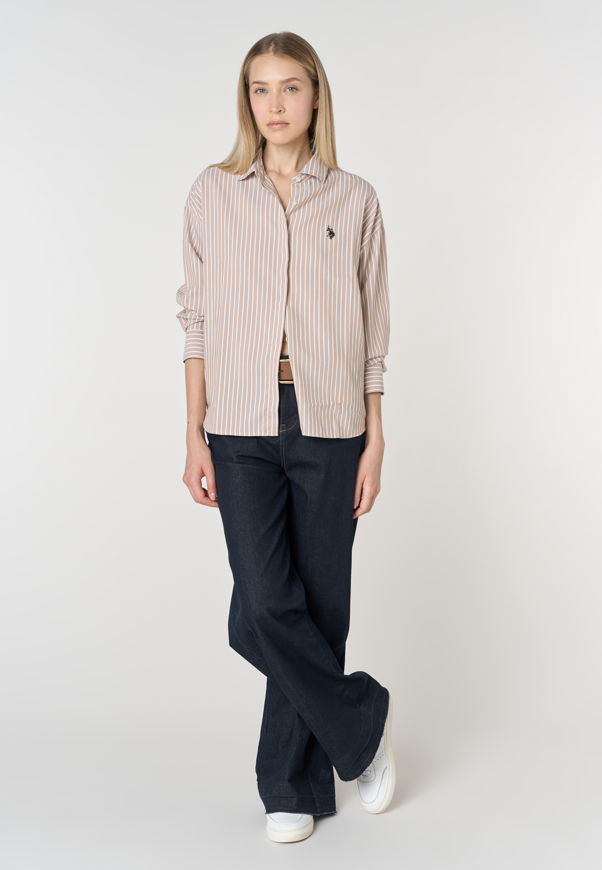 Camicia a righe verticali con vestibilità oversize