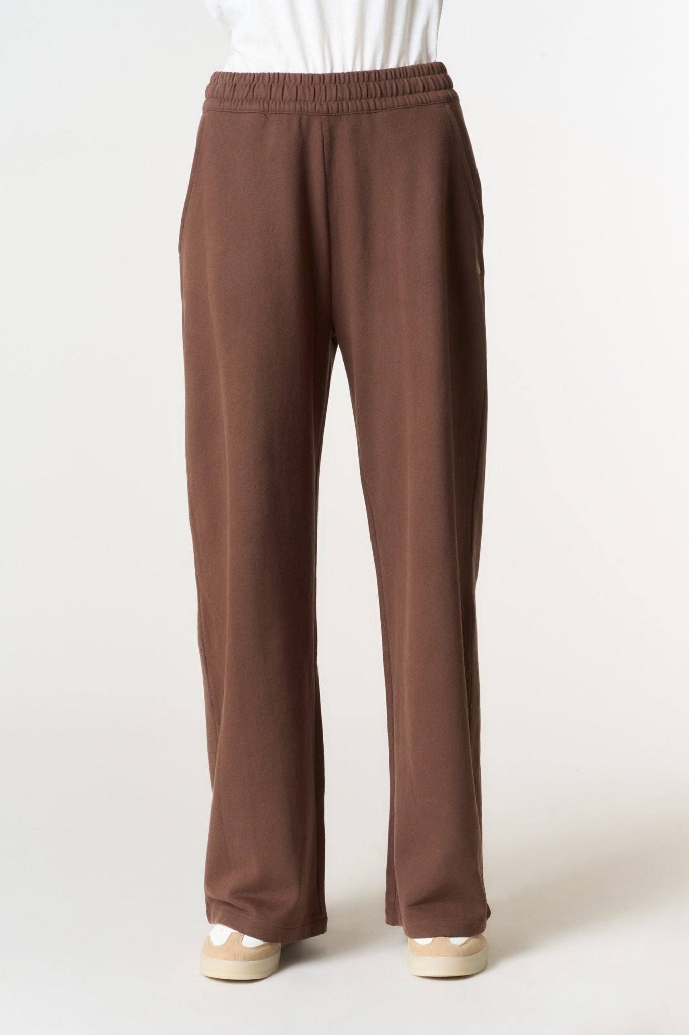 Pantalone sportivo da donna in felpa con gamba dritta