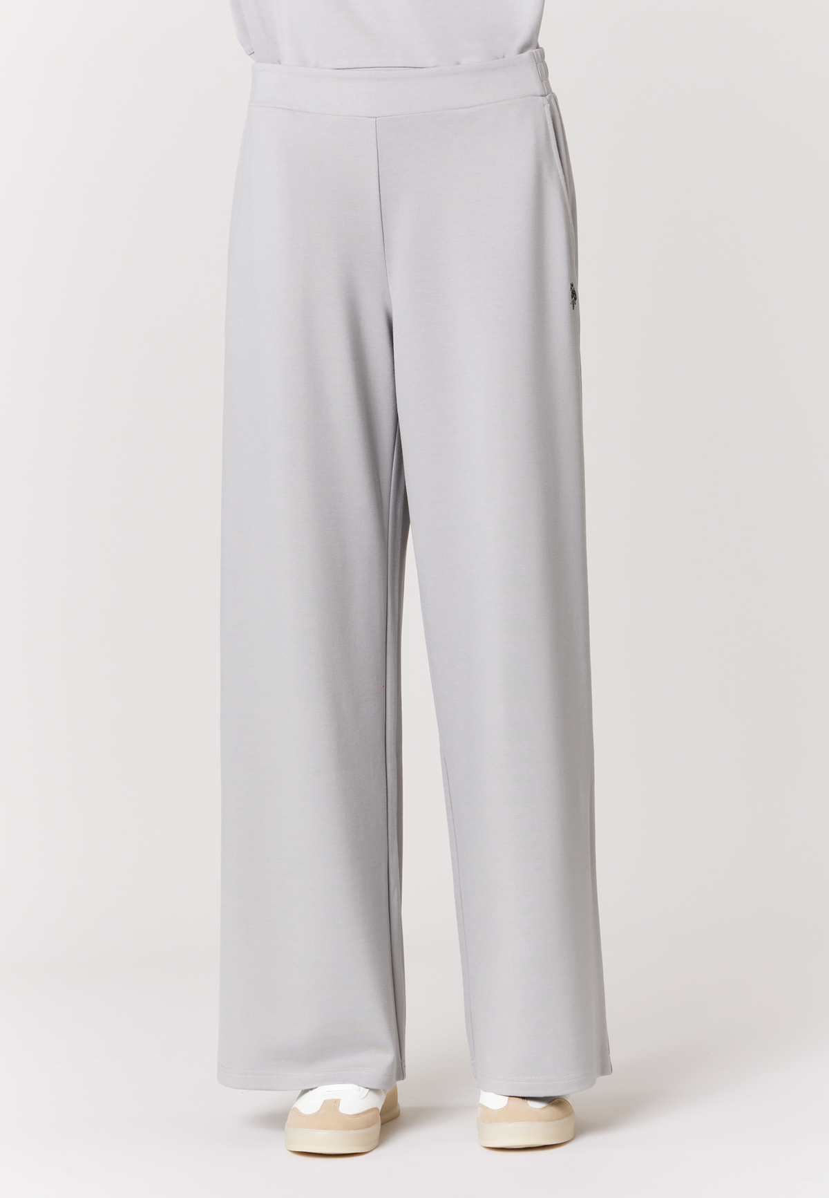 Pantaloni wide leg in punto Milano