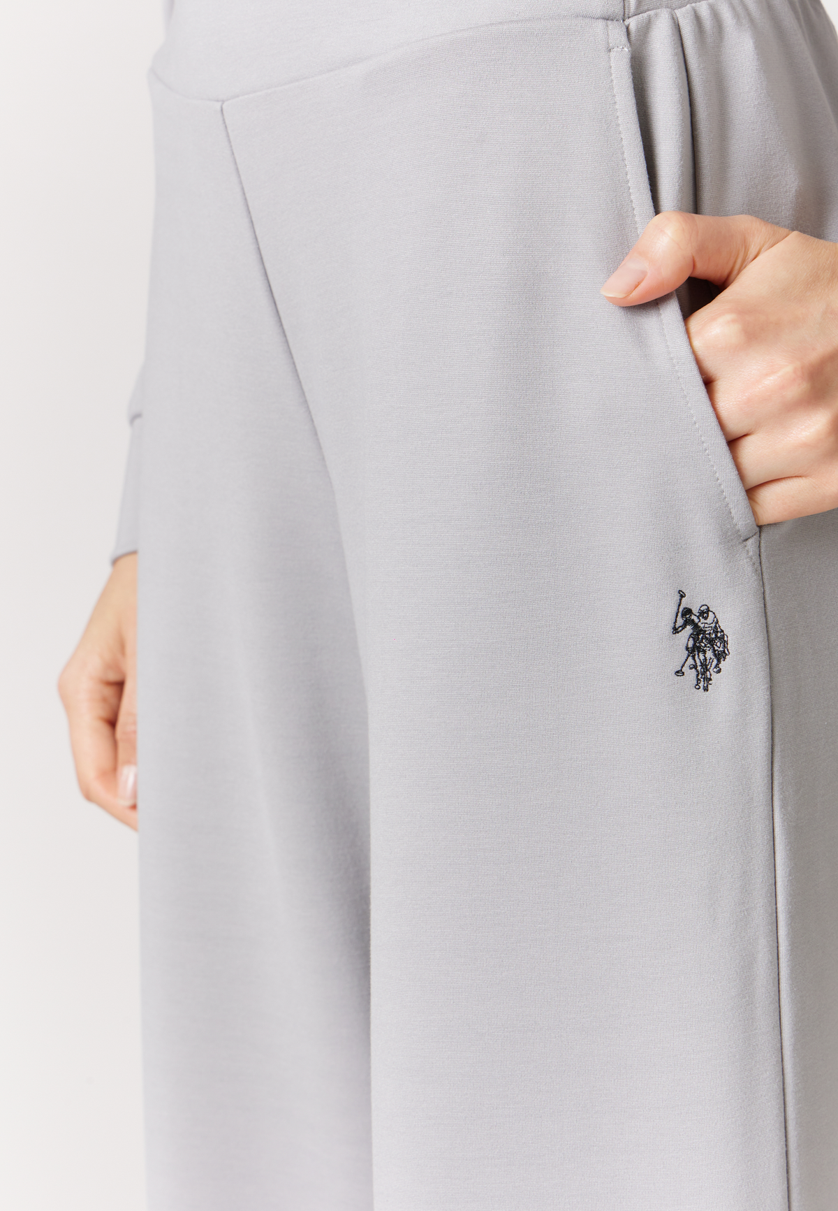 Pantaloni wide leg in punto Milano