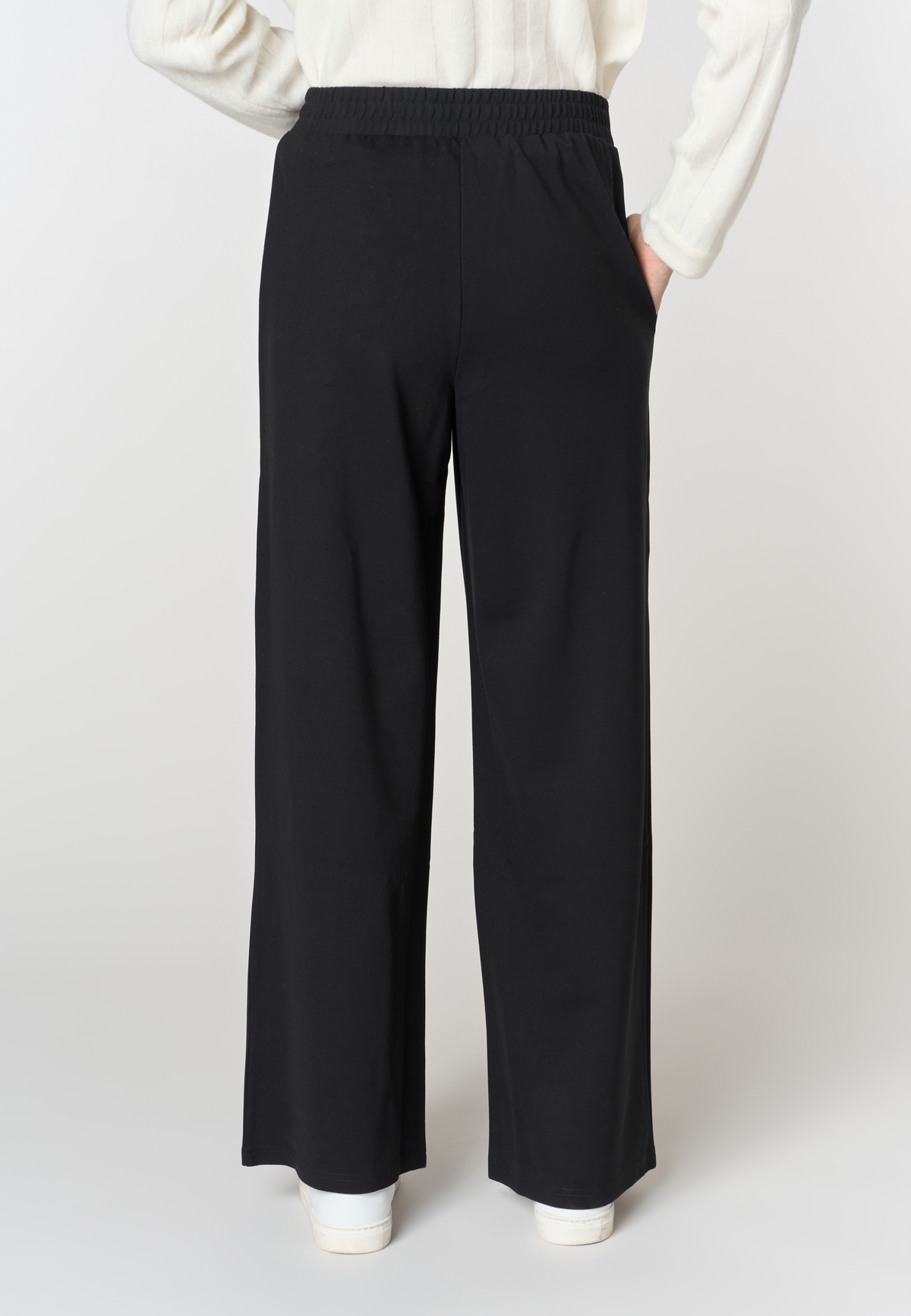 Pantaloni wide leg in punto Milano