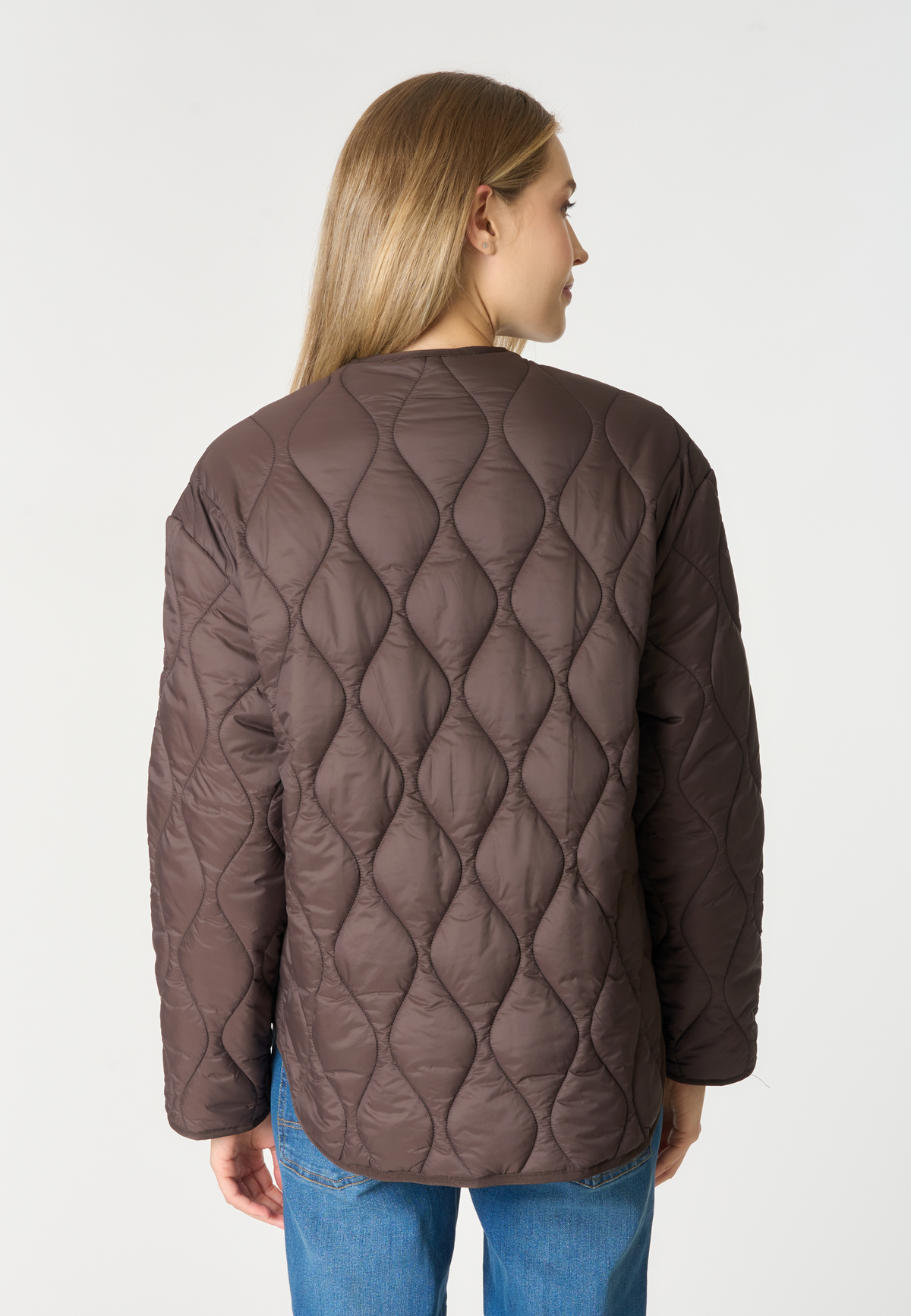 Giacca trapuntata in nylon con tasche applicate