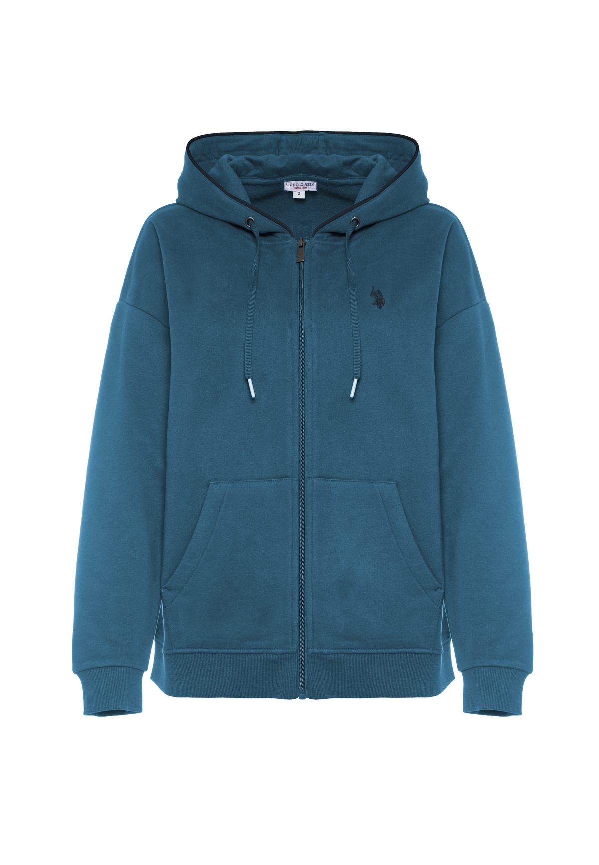 Felpa con cappuccio e chiusura full zip