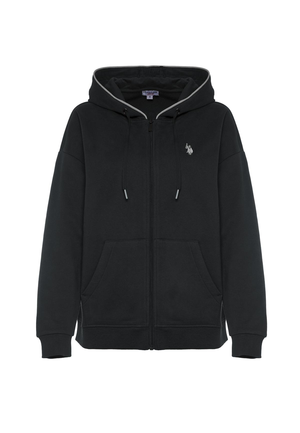 Felpa con cappuccio e chiusura full zip