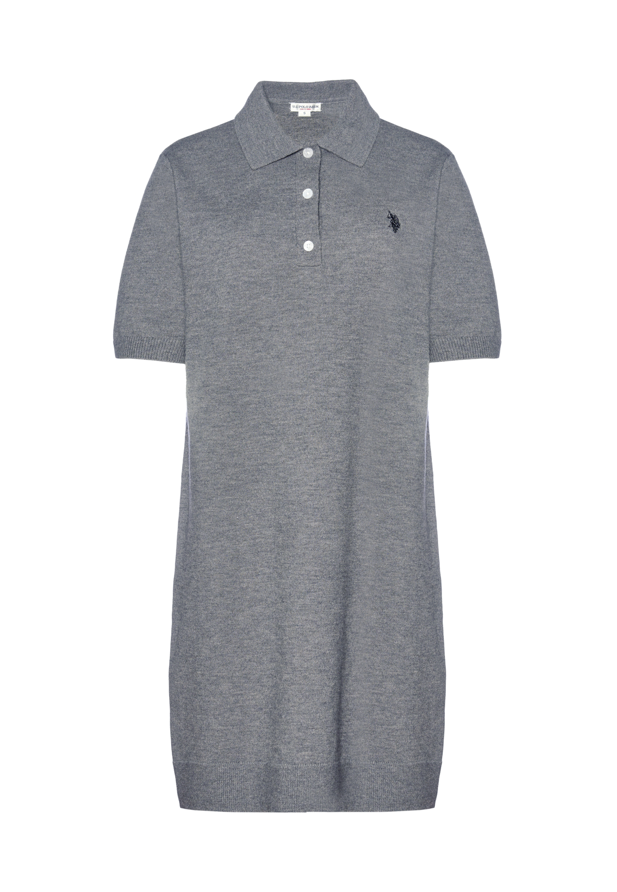 Abito in maglia con colletto e bottoni