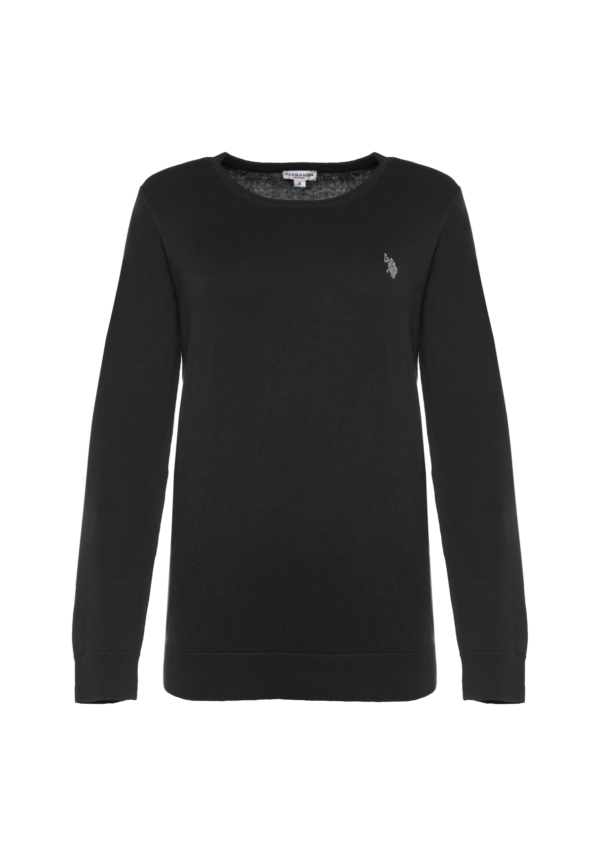 Maglia girocollo in misto cotone e cashmere