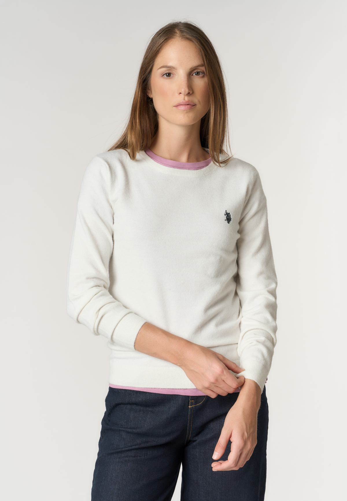 Maglia girocollo con logo