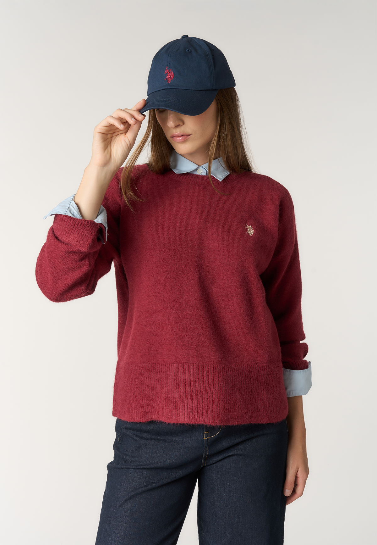 Maglia girocollo con logo Double Horsemen