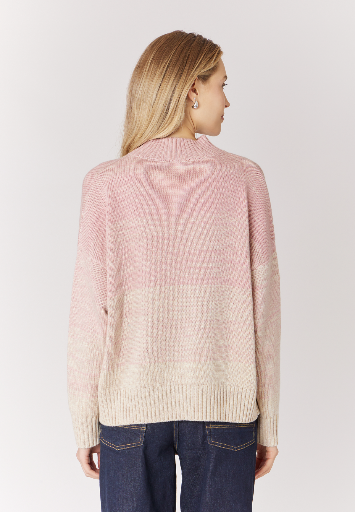 Maglia a collo alto da donna con effetto sfumato