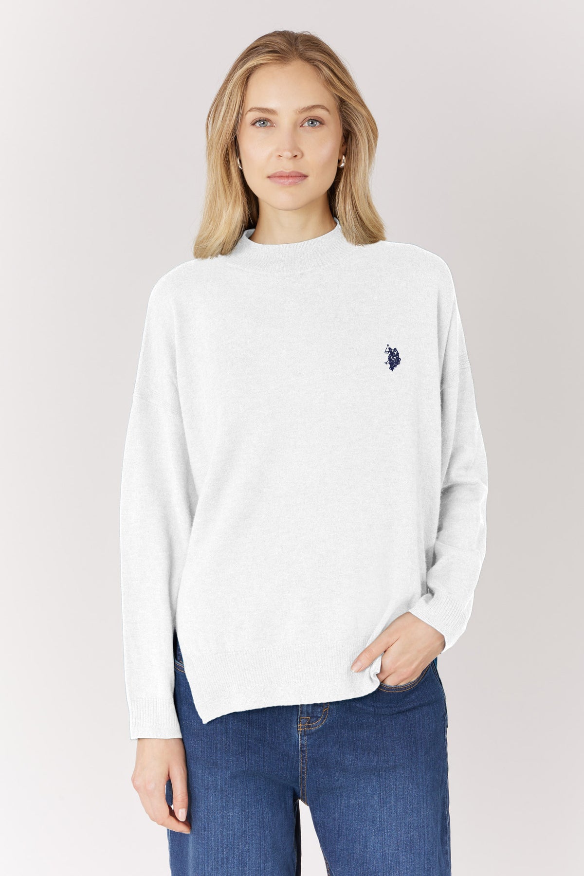 Maglia girocollo in lana merino
