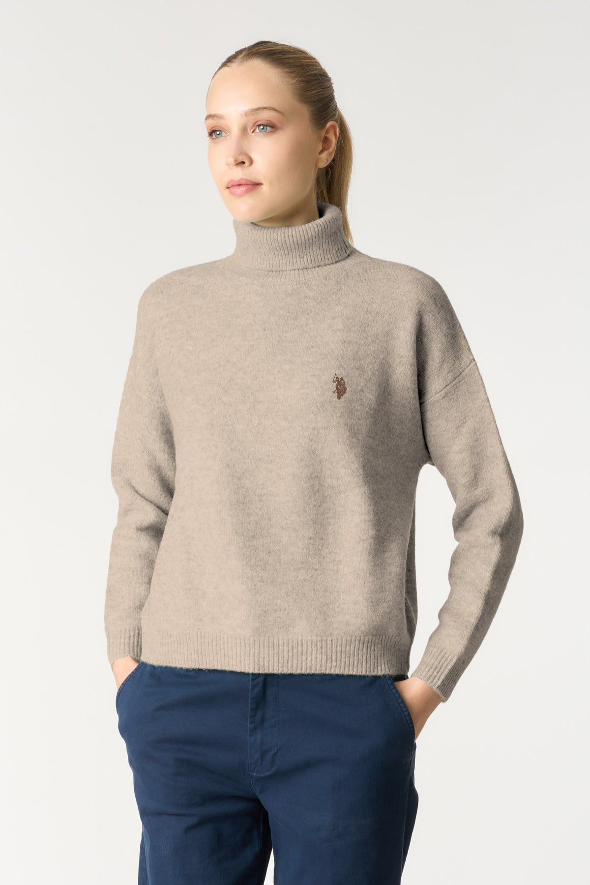 Maglia dolcevita con logo
