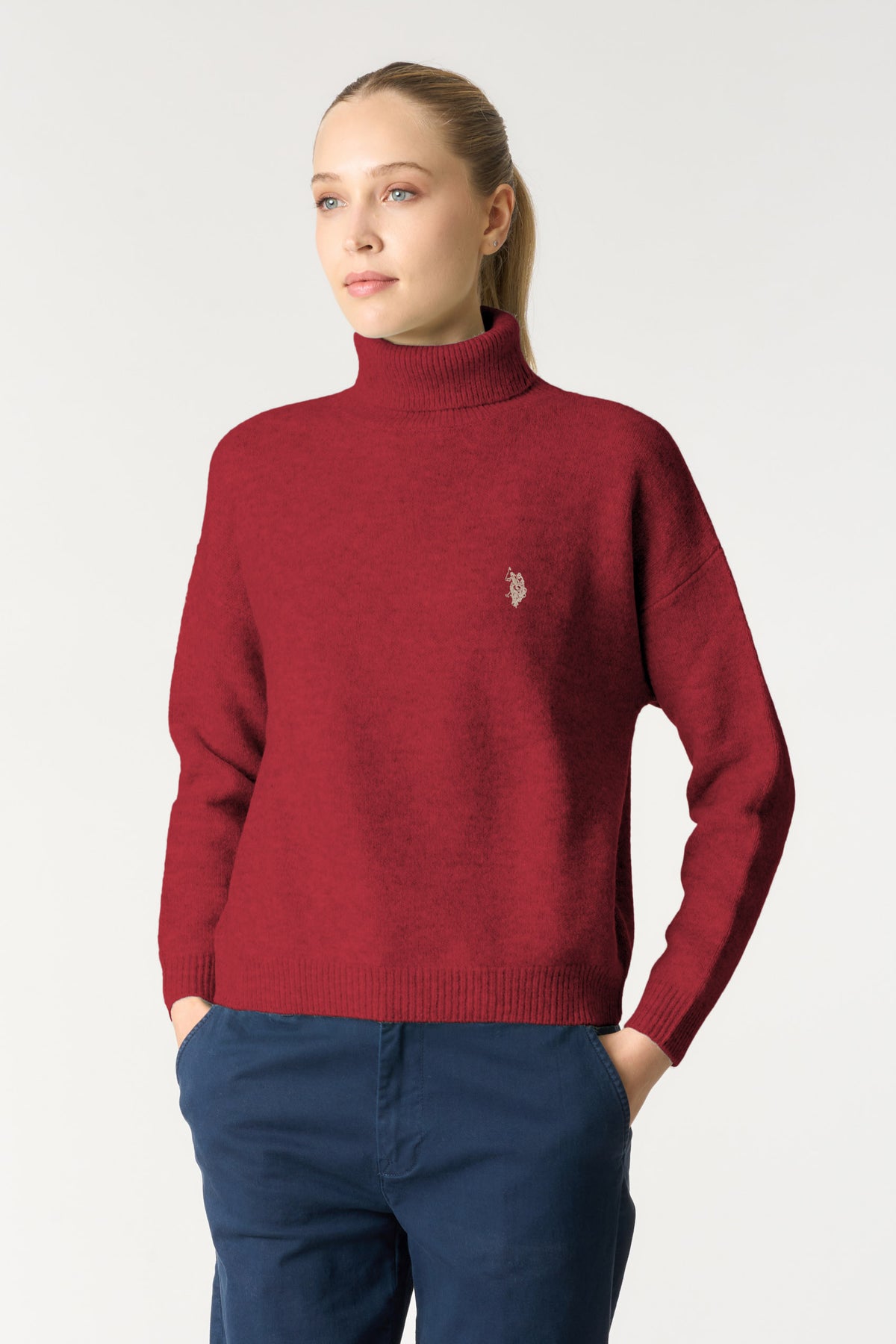 Maglia dolcevita con logo
