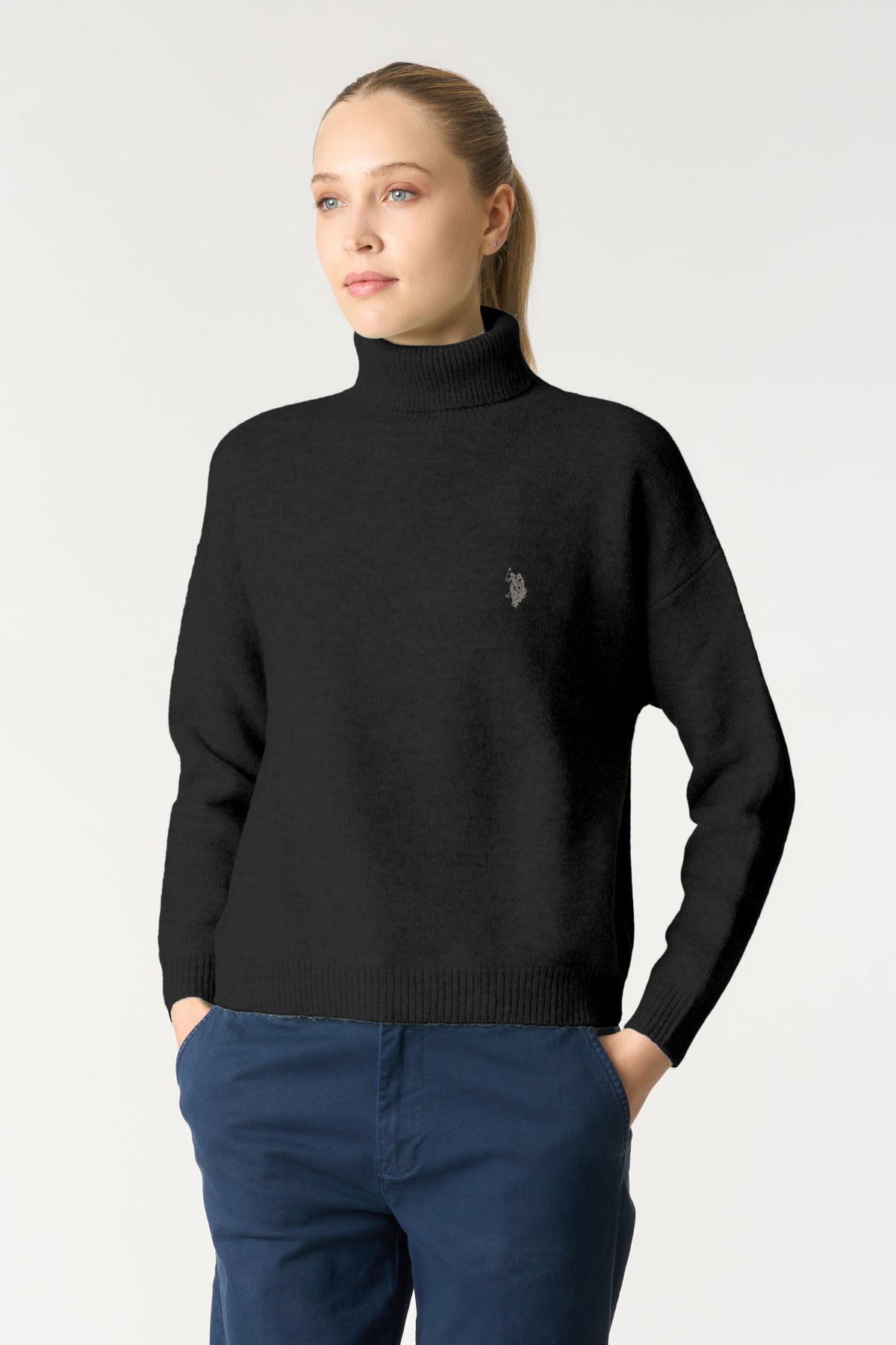 Maglia dolcevita con logo