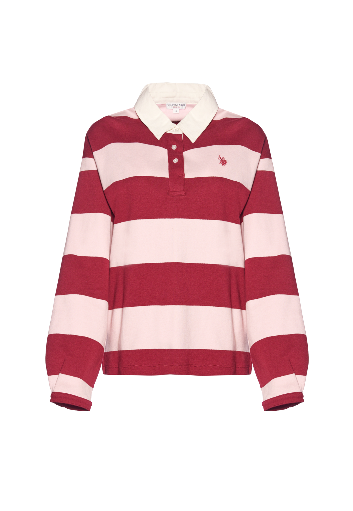 Polo shirt rugby in cotone a righe bicolore