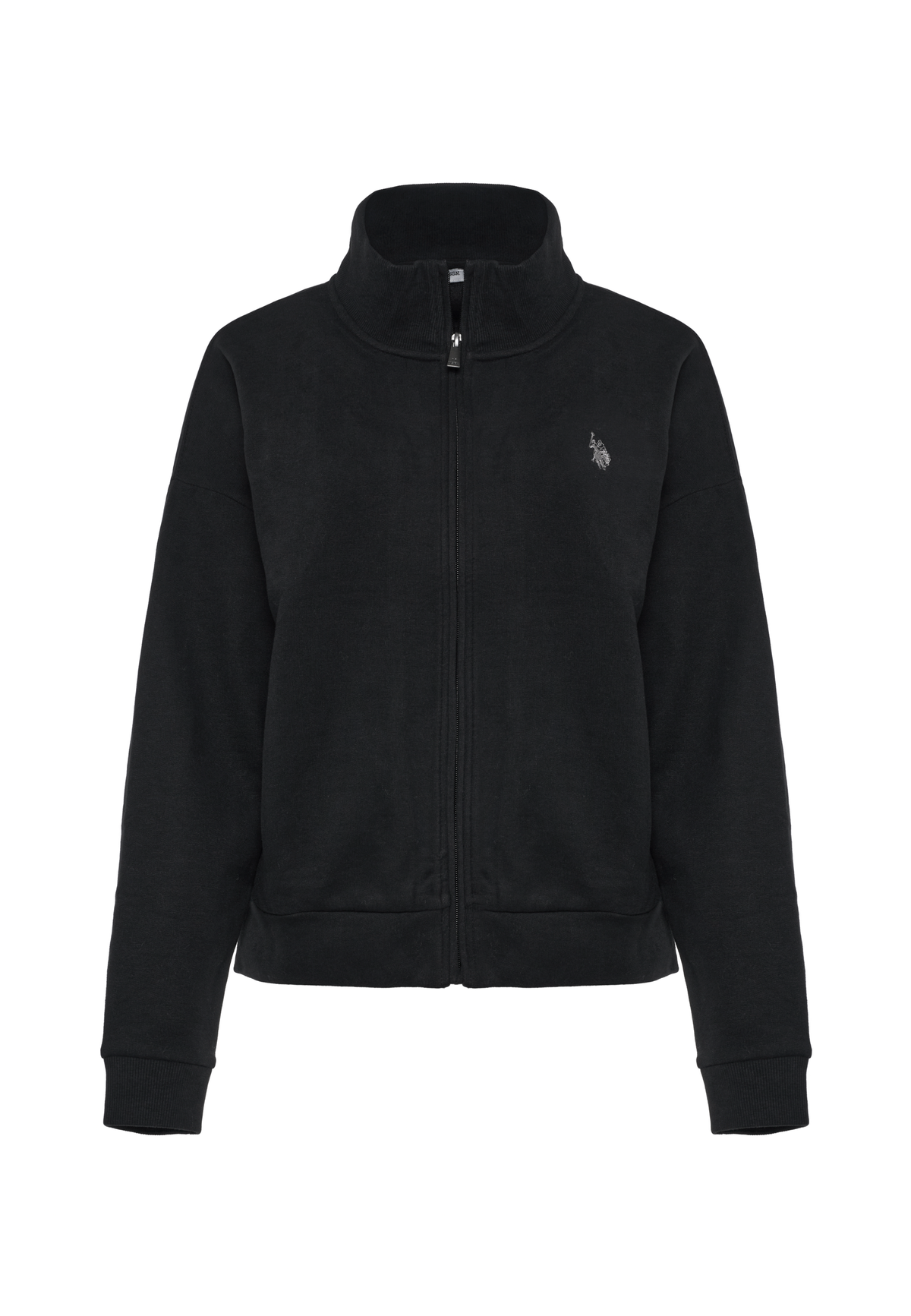 Felpa full zip da donna con collo alto