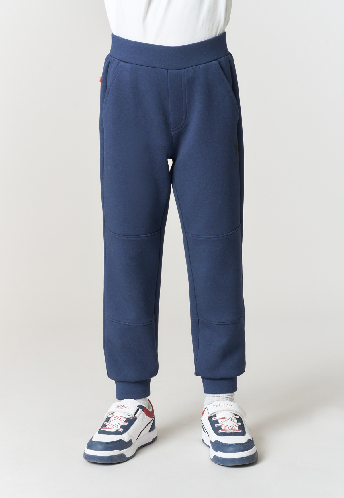 Pantalone sportivo in tessuto scuba con polsini