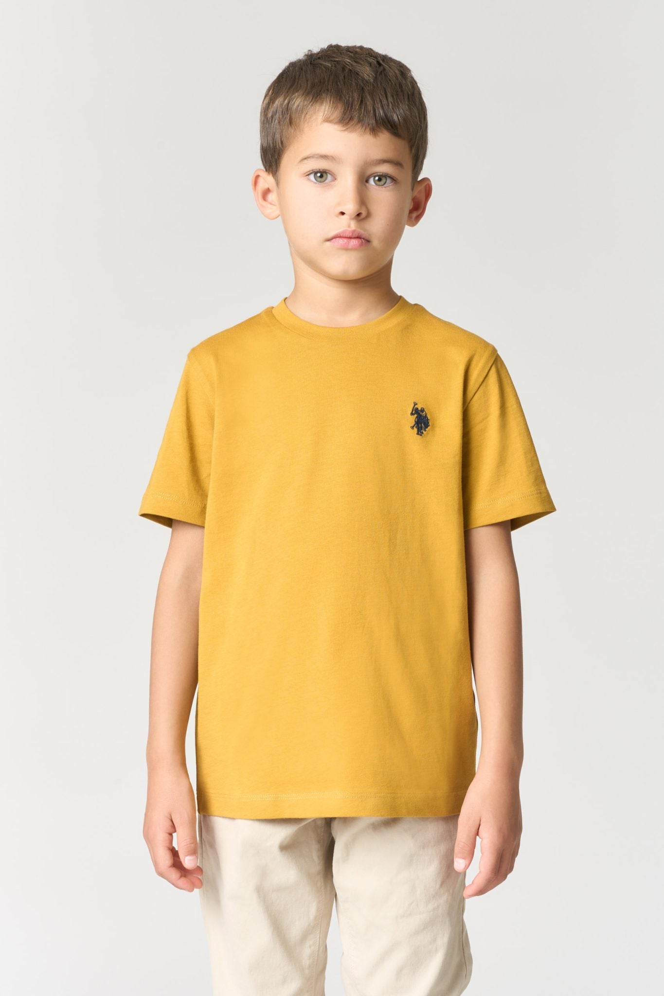 T-shirt in cotone da bambino con logo Double Horsemen
