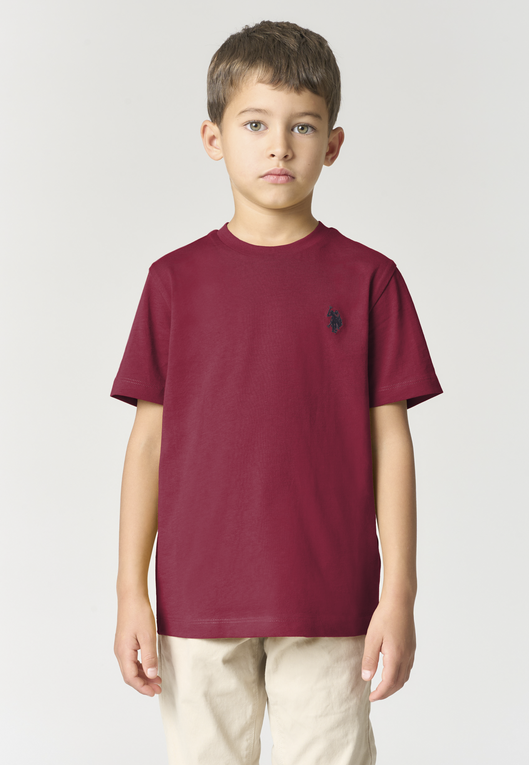 T-shirt in cotone da bambino con logo Double Horsemen