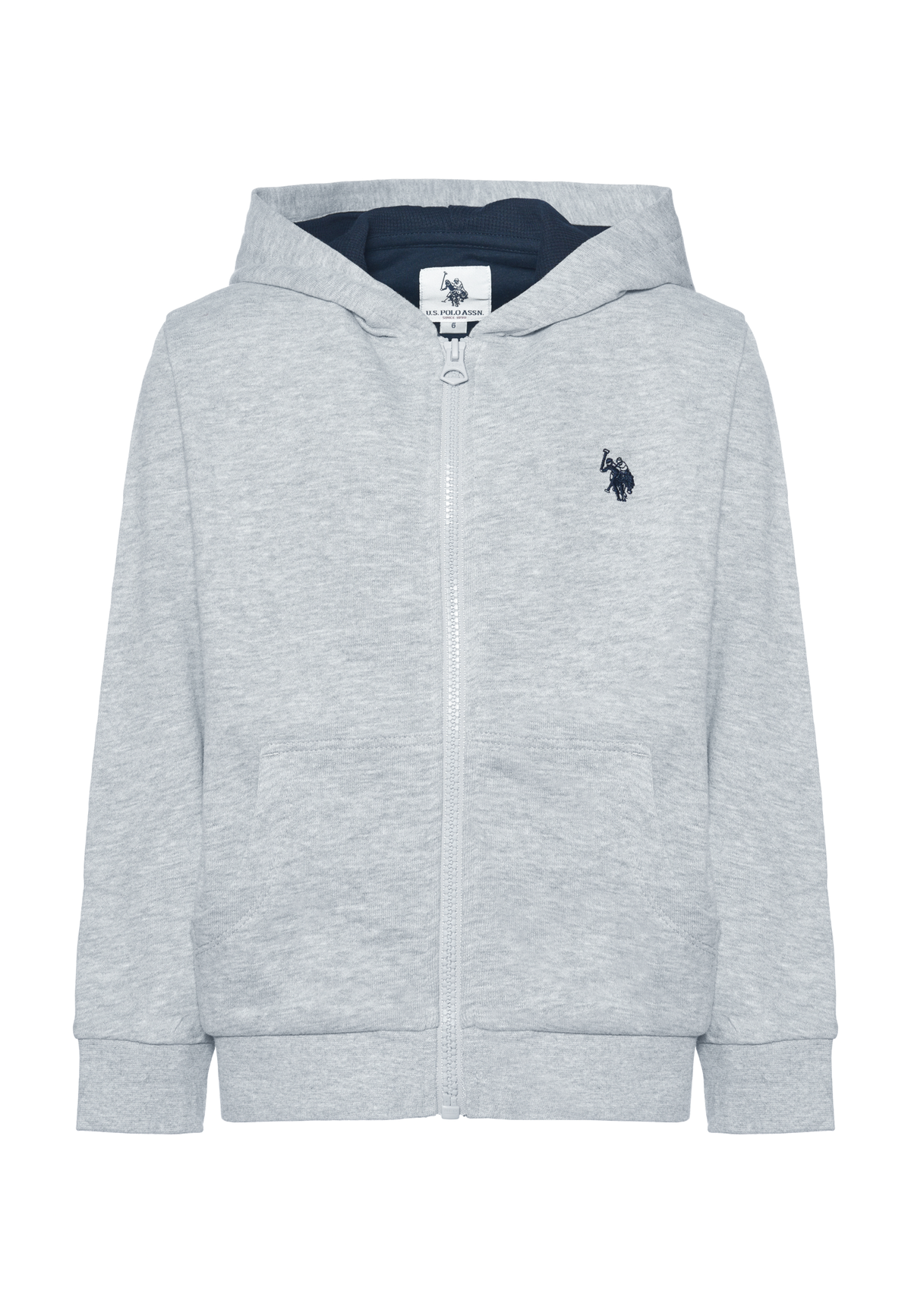 Felpa con cappuccio e zip in misto cotone spazzolato