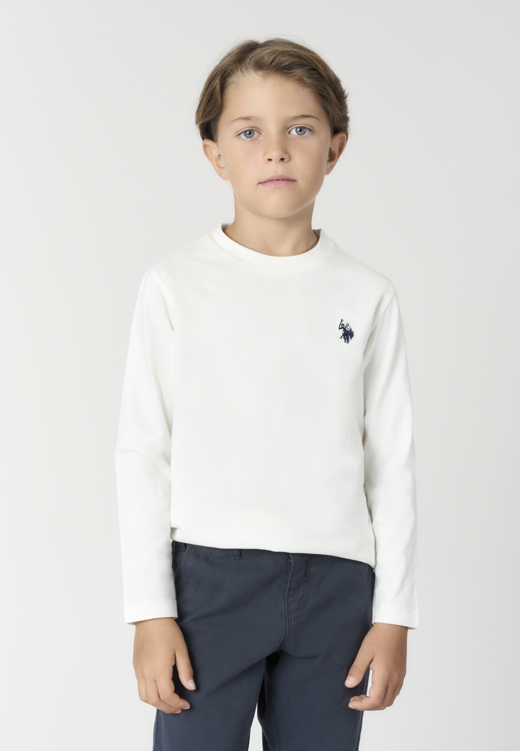 T-shirt a maniche lunghe da bambino in cotone