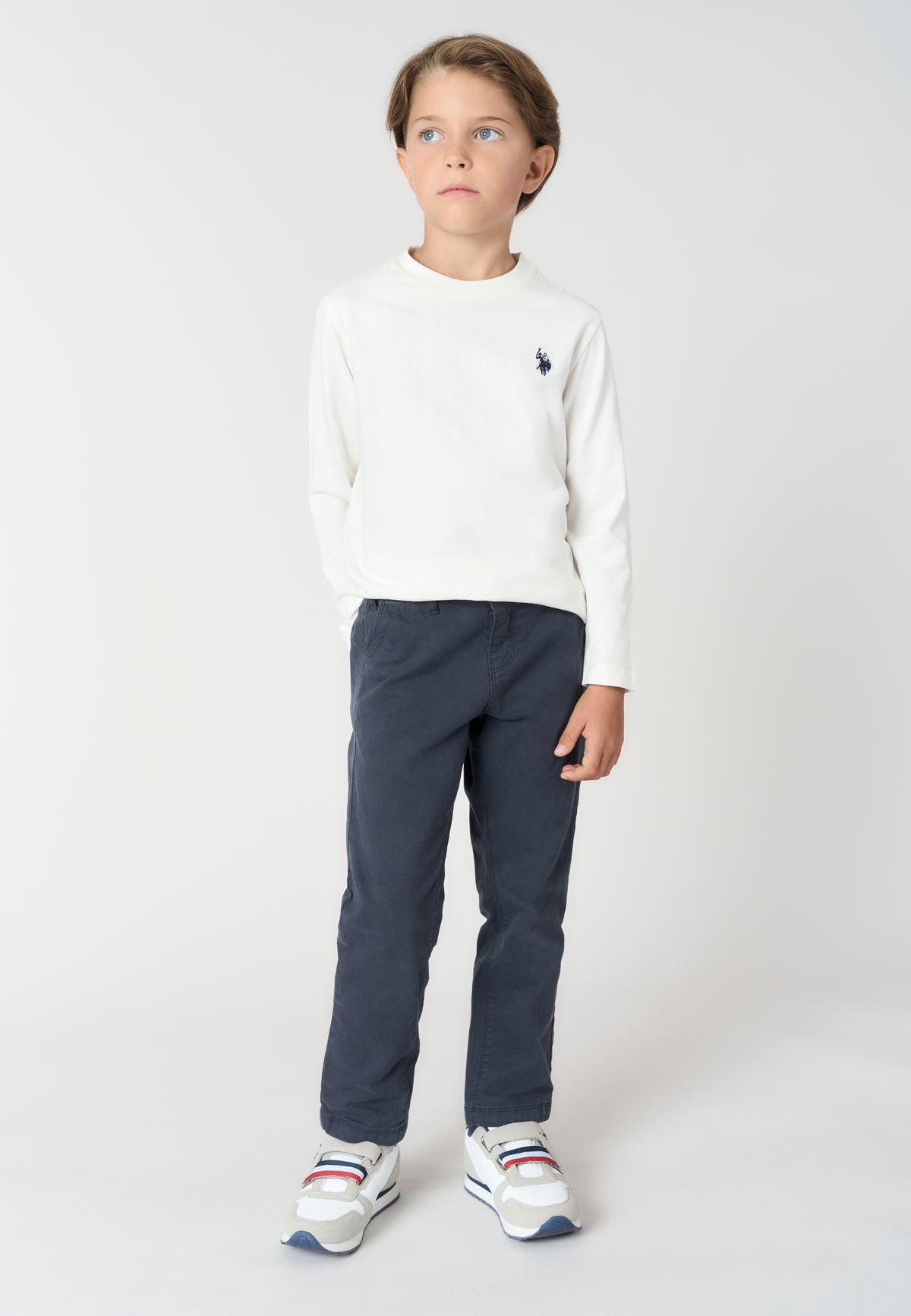 T-shirt a maniche lunghe da bambino in cotone
