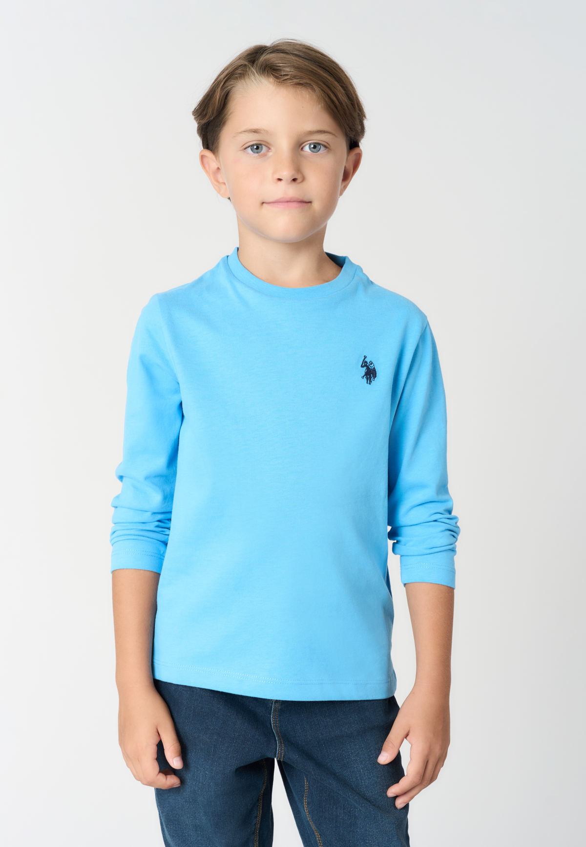T-shirt a maniche lunghe da bambino in cotone