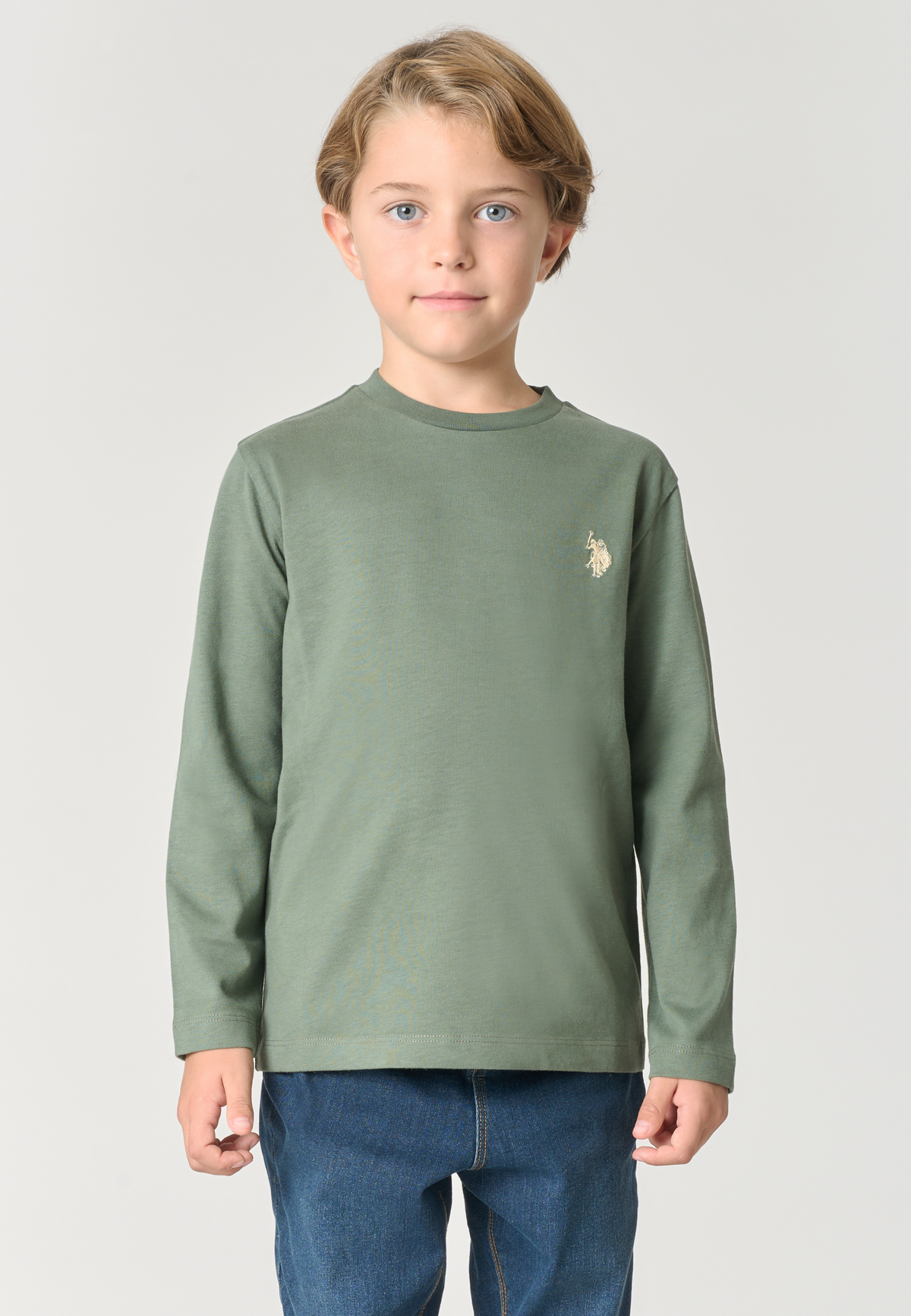 T-shirt a maniche lunghe da bambino in cotone