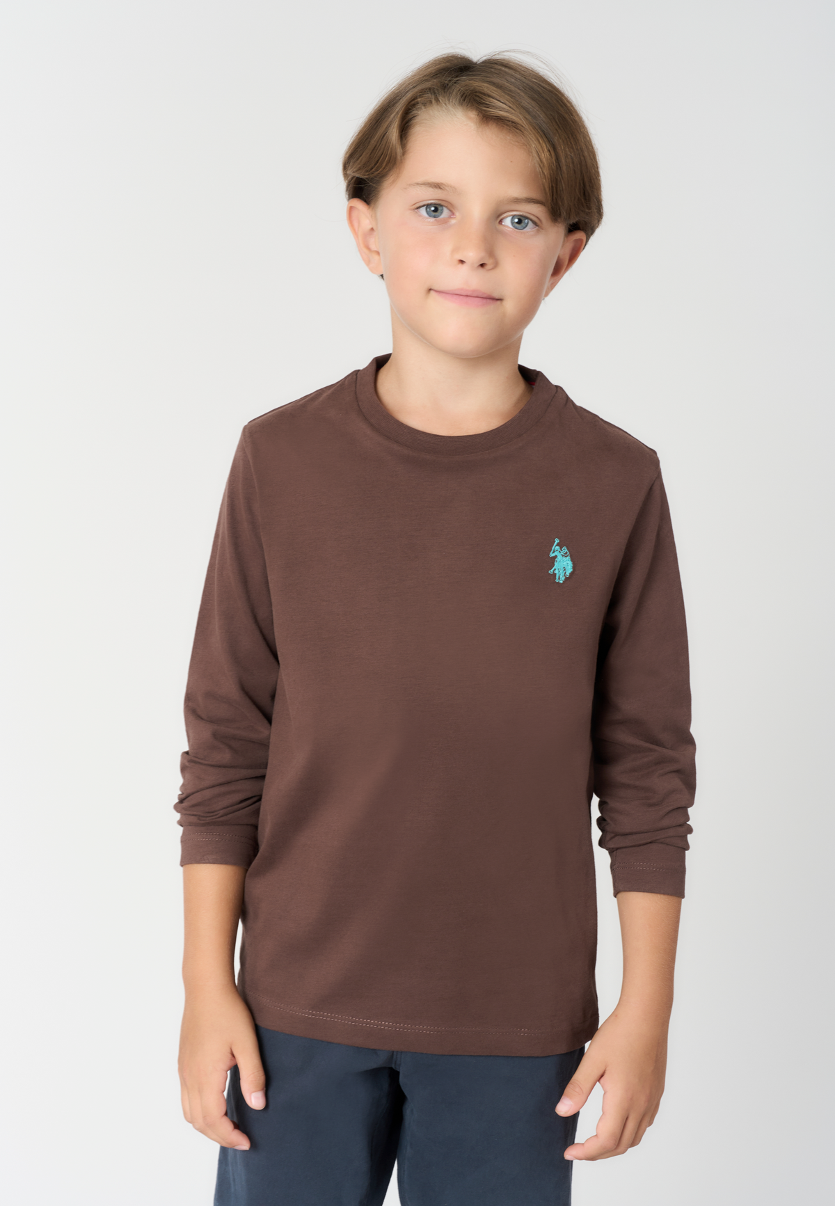 T-shirt a maniche lunghe da bambino in cotone