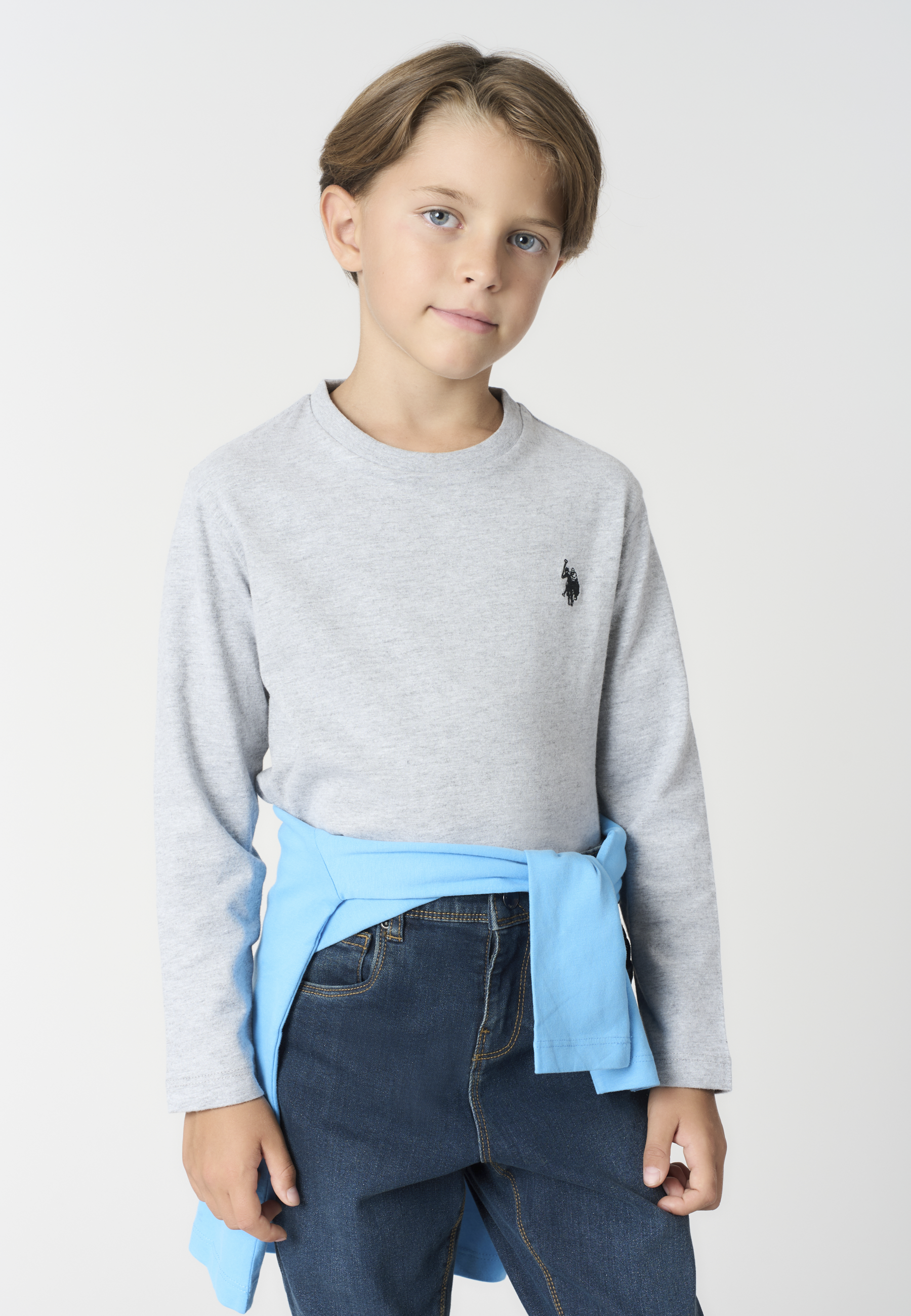 T-shirt a maniche lunghe da bambino in cotone