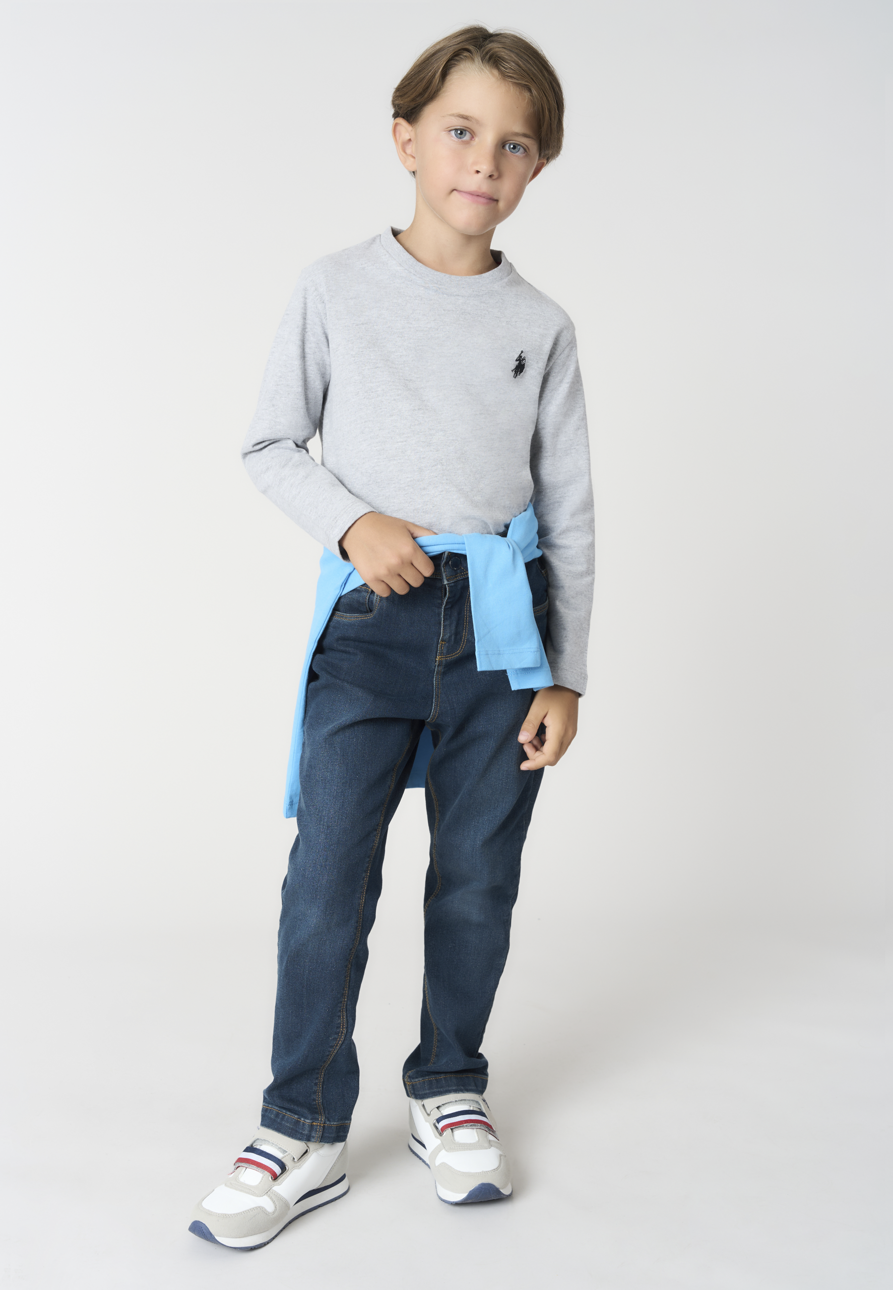 T-shirt a maniche lunghe da bambino in cotone