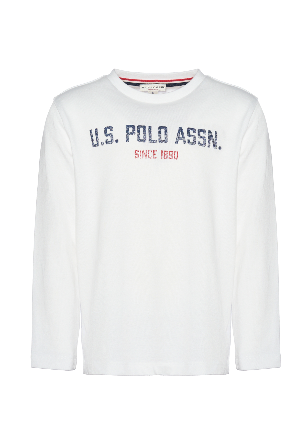 T-shirt a maniche lunghe in cotone da bambino con grafica U.S. Polo Assn.