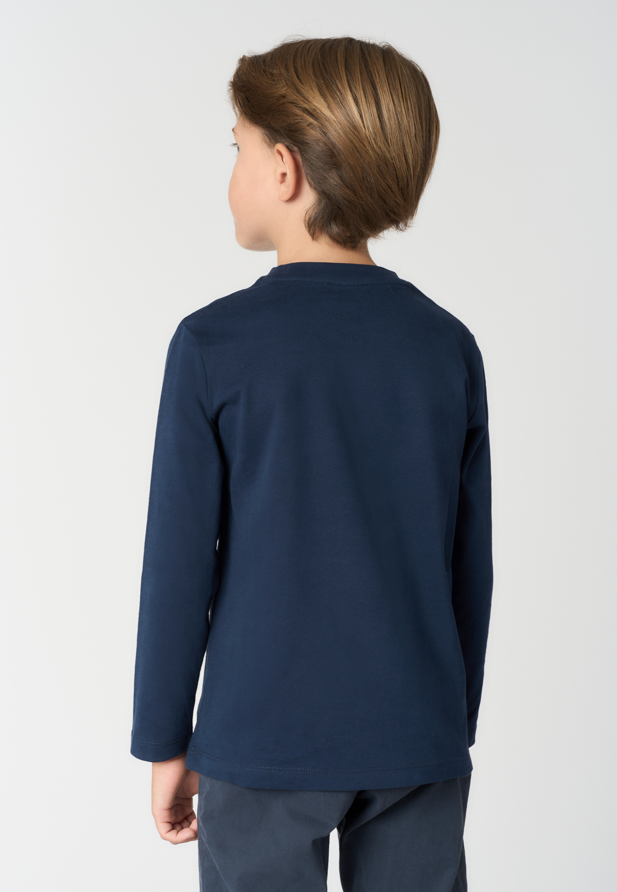 T-shirt a maniche lunghe in cotone da bambino con grafica U.S. Polo Assn.