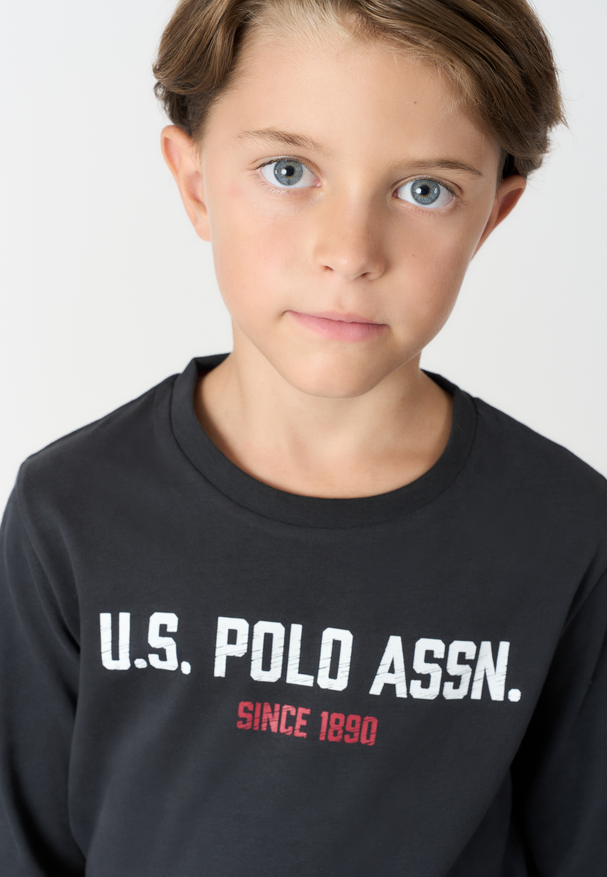 T-shirt a maniche lunghe in cotone con grafica U.S. Polo Assn.