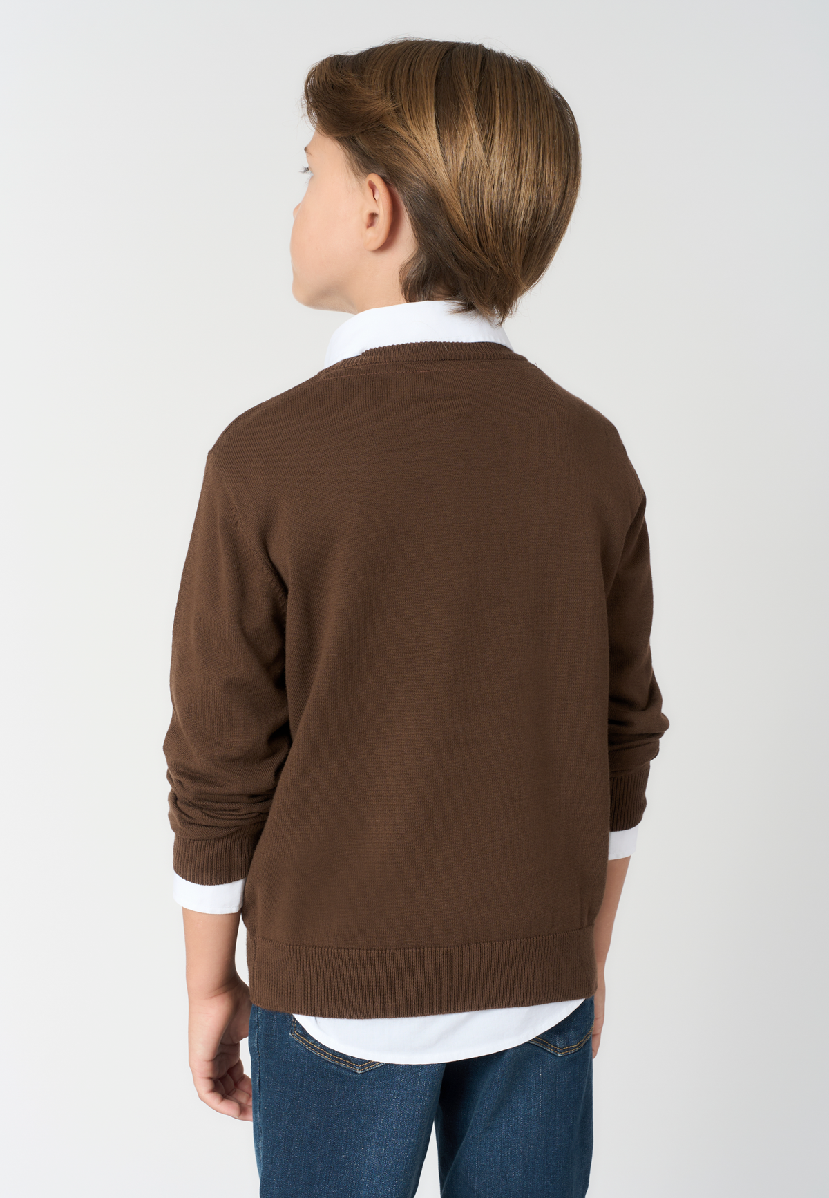 Maglione girocollo da bambino in misto cotone