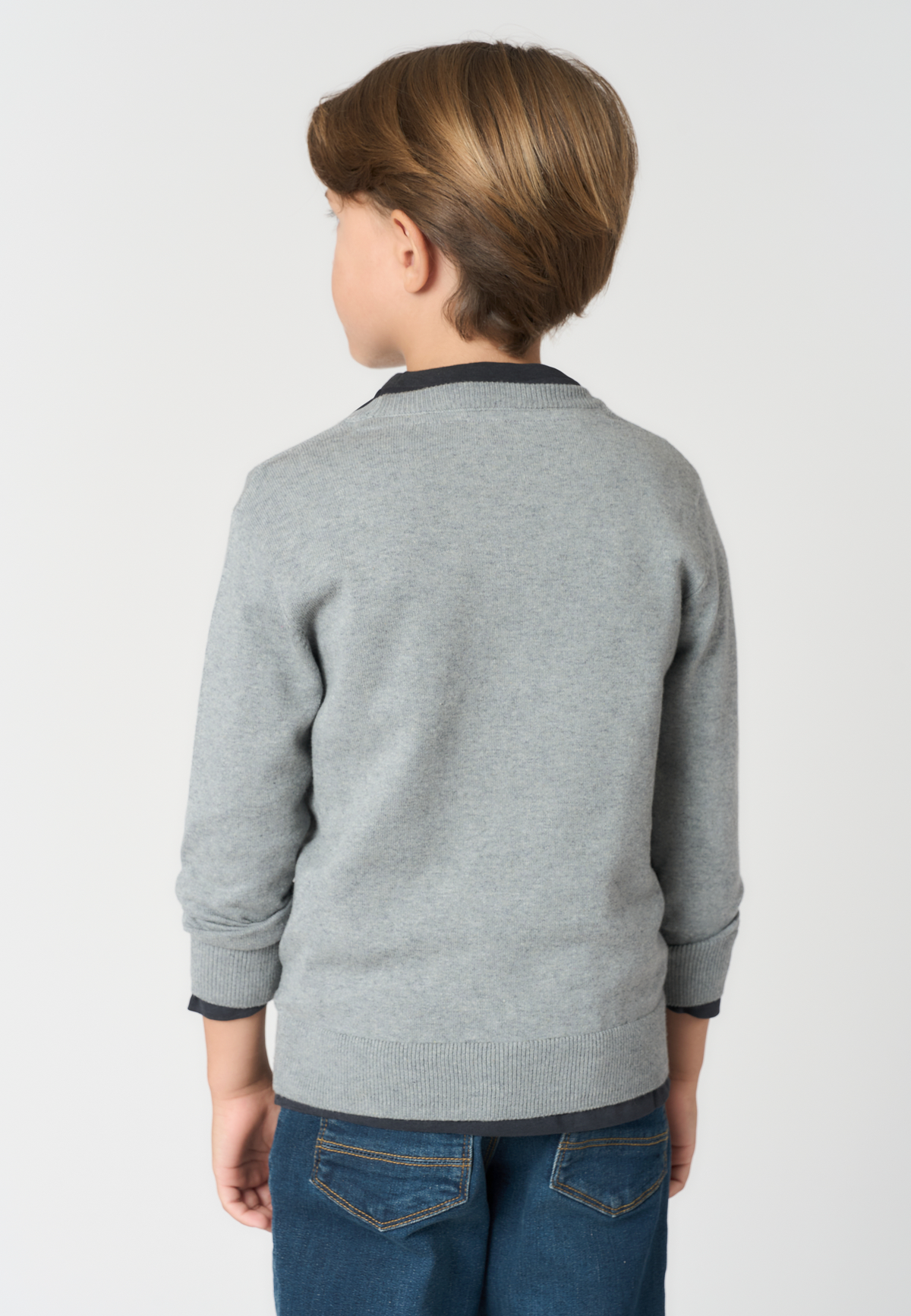 Maglione girocollo da bambino in misto cotone