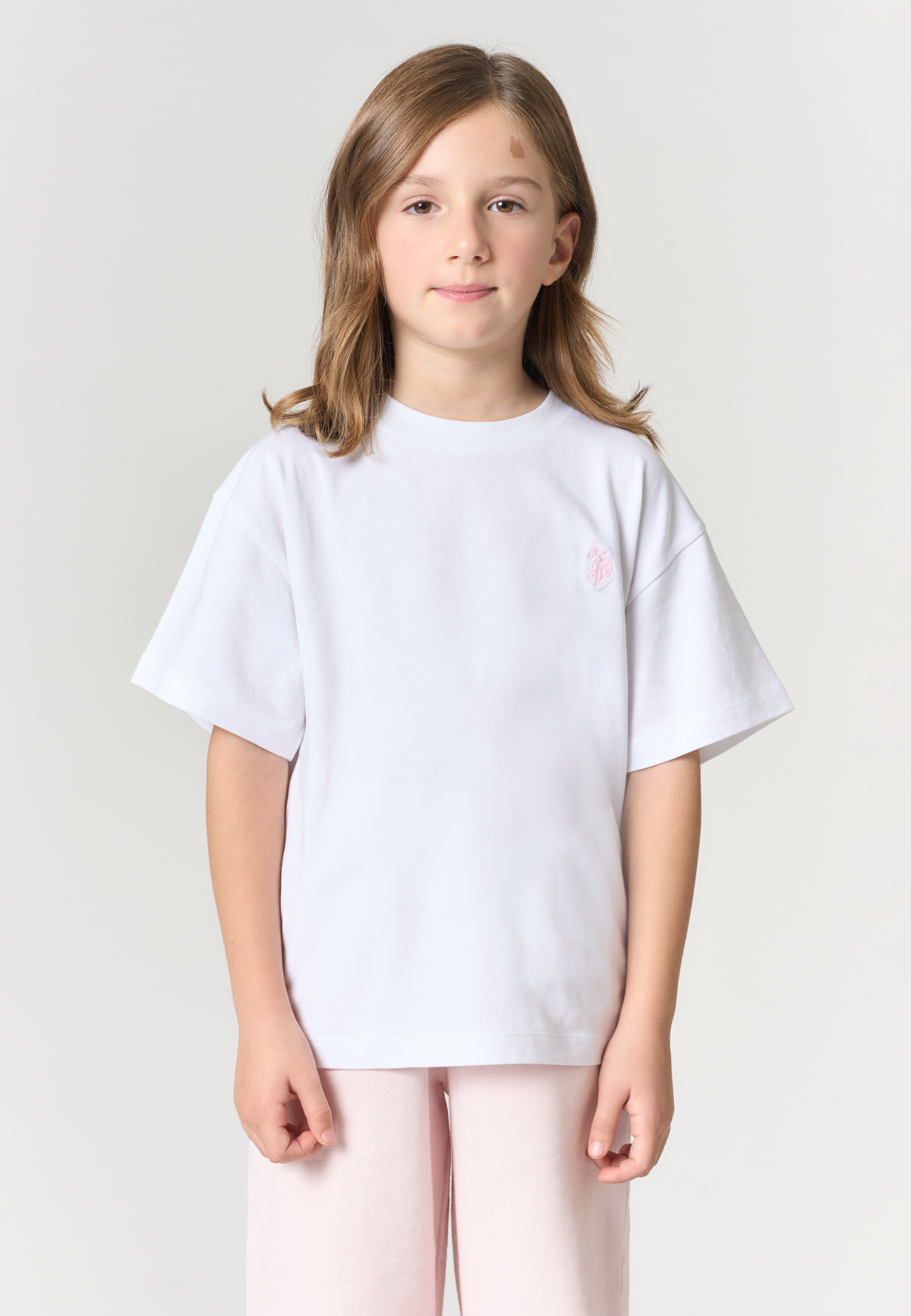 T-shirt girocollo cropped in cotone