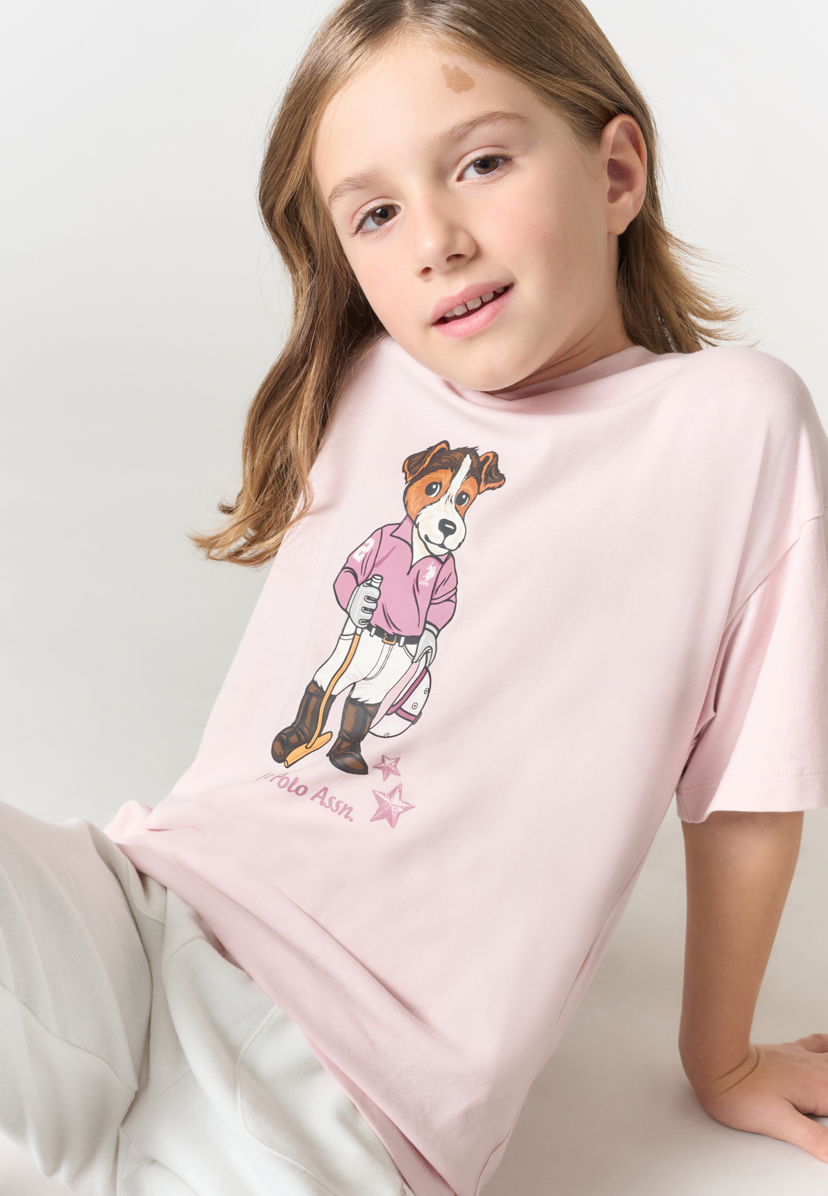 T-shirt girocollo con stampa mascotte Jack