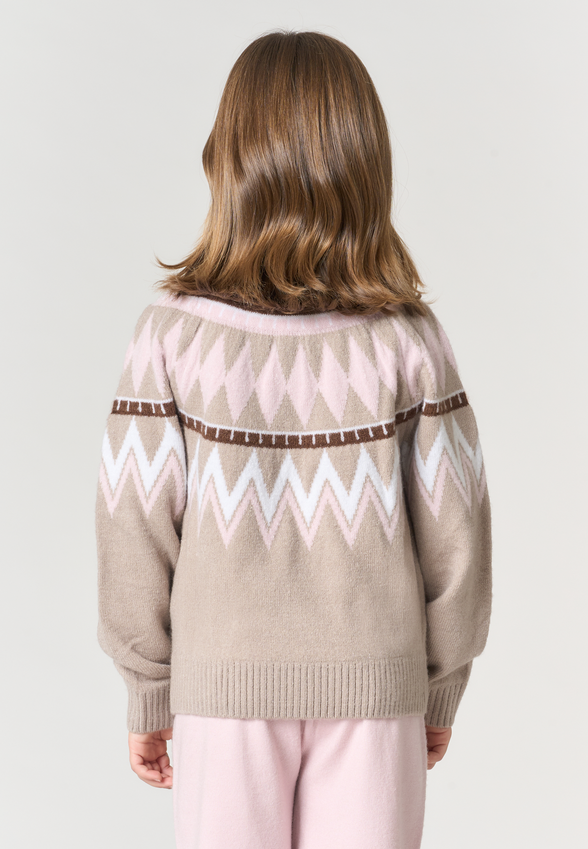 Maglione a collo alto con motivo geometrico
