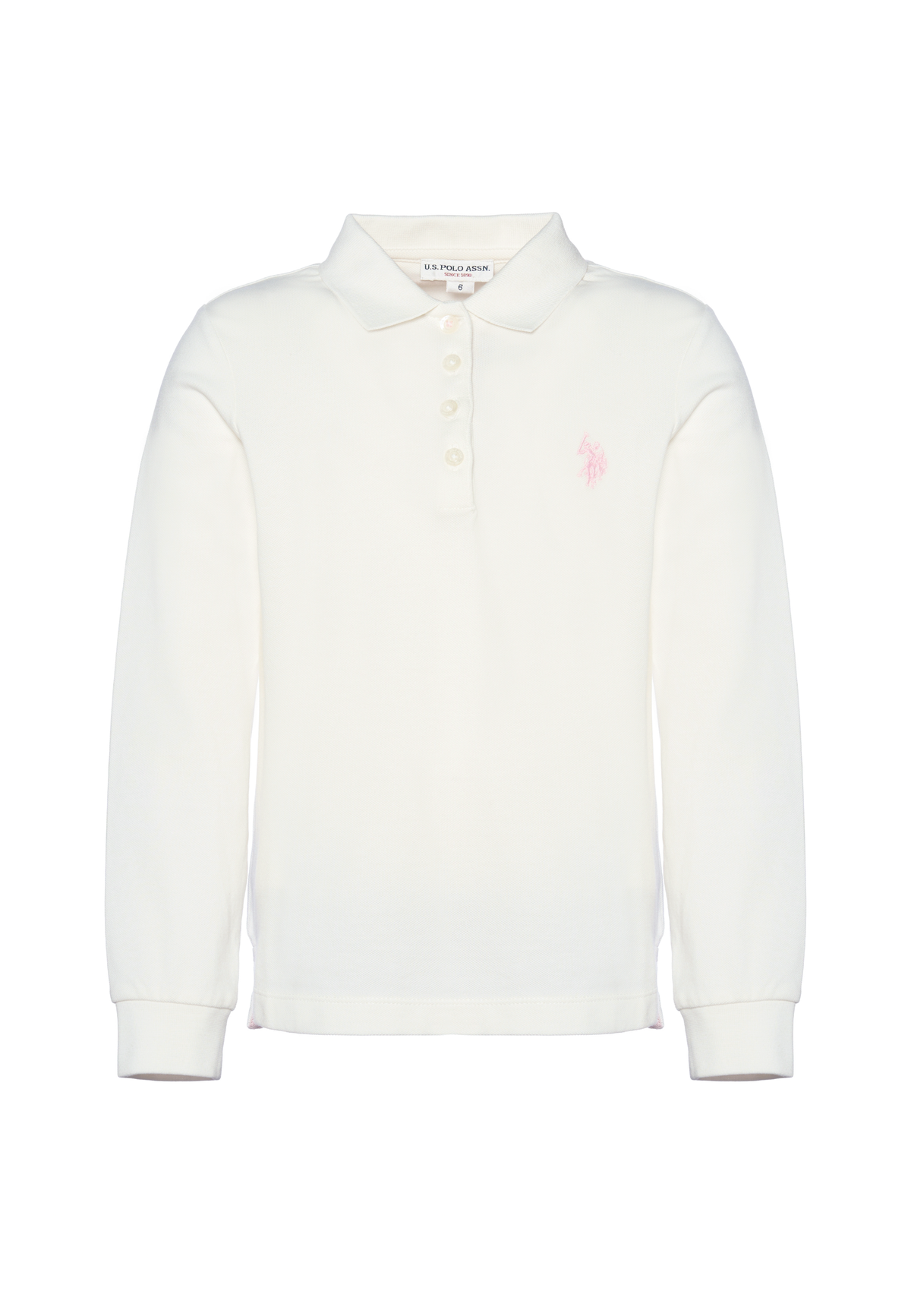 Polo shirt a maniche lunghe da bambina in cotone