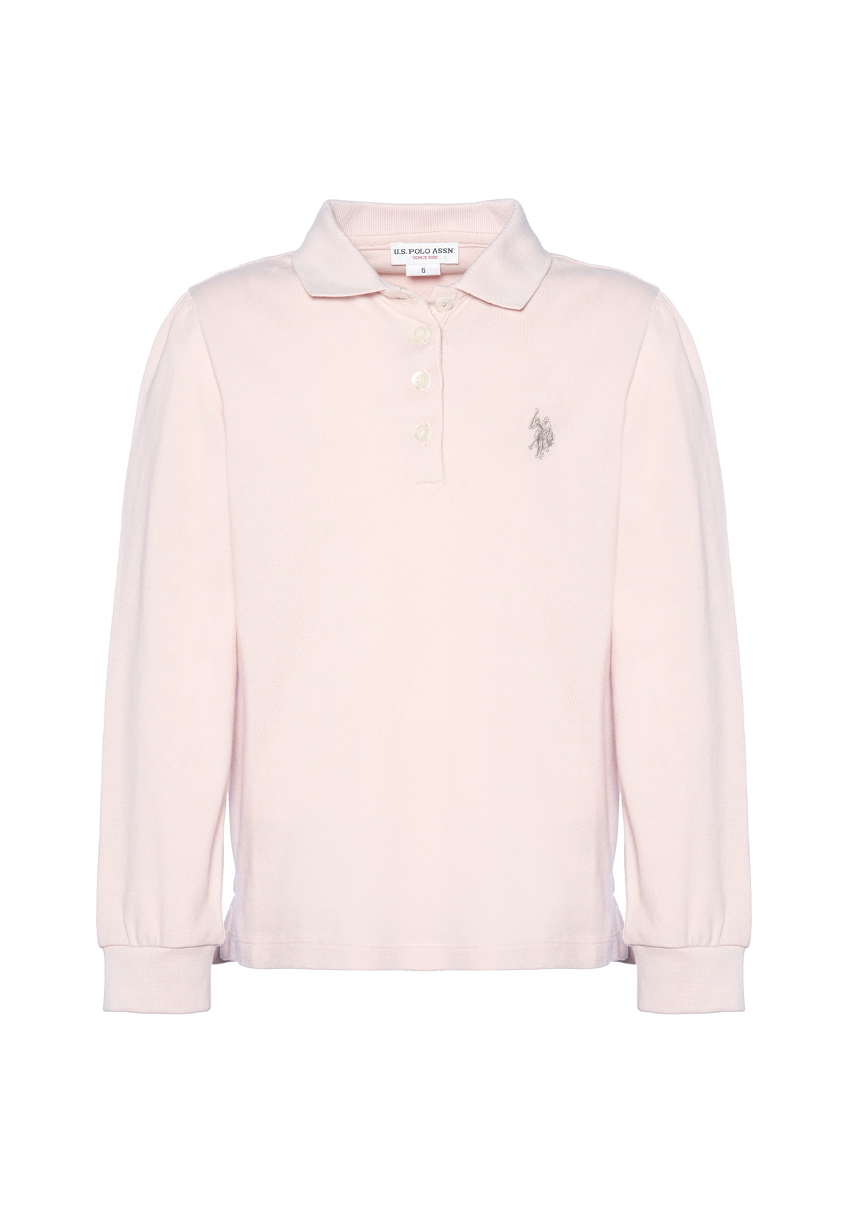 Polo shirt a maniche lunghe da bambina in cotone