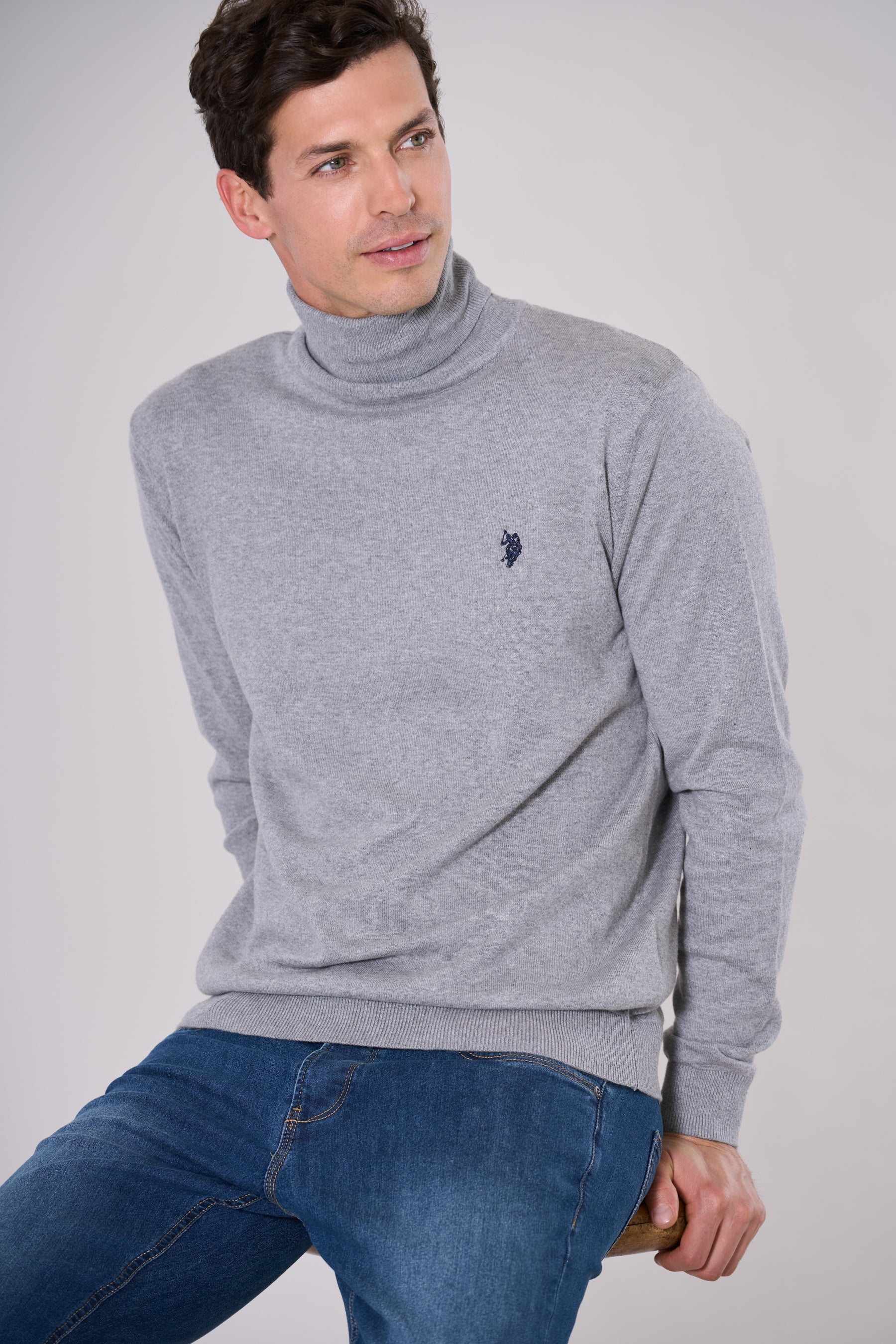 Maglia dolcevita cotone e cashmere