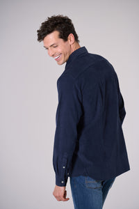 Camicia slim fit in velluto con logo U.S. Polo Assn.