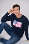 T-shirt a maniche lunghe con bandiera americana U.S. Polo Assn.