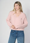 Maglia scollo a V over con logo