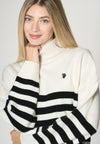 Maglione dolcevita a righe