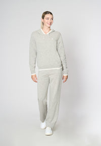 Maglia con cappuccio misto lana merino riciclata
